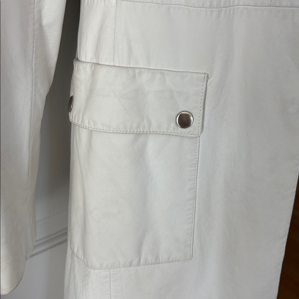 Theory white leather coat - Picture 3 of 12
